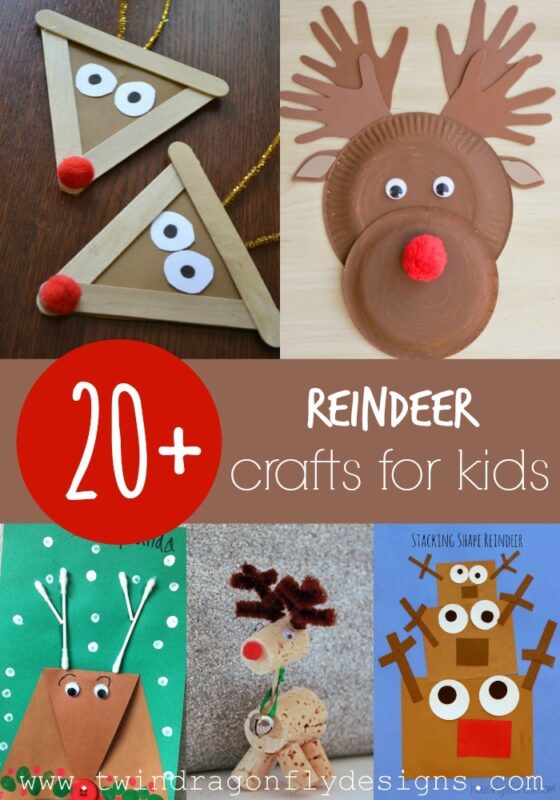 20+ Reindeer Crafts for Kids » Dragonfly Designs