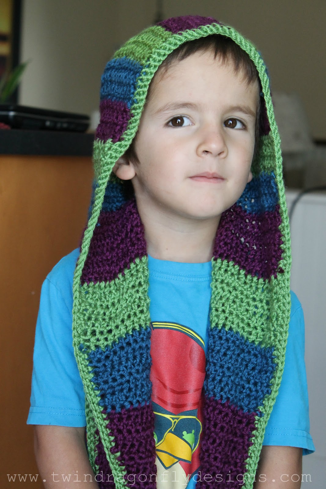 Hooded scarf knitting pattern free