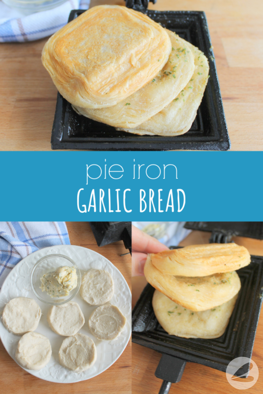 Pie Iron Garlic Bread 
